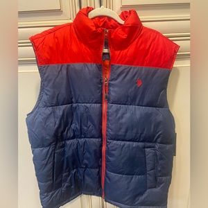 Men’s US Polo Navy Blue/Red best size large